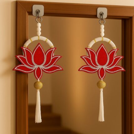 Red Lotus wall hanging