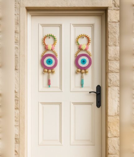 Pink Evil eye wall hanging