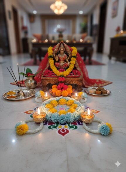 Ready to put rangoli