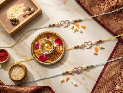 Metal Heart shape Brother Rakhi