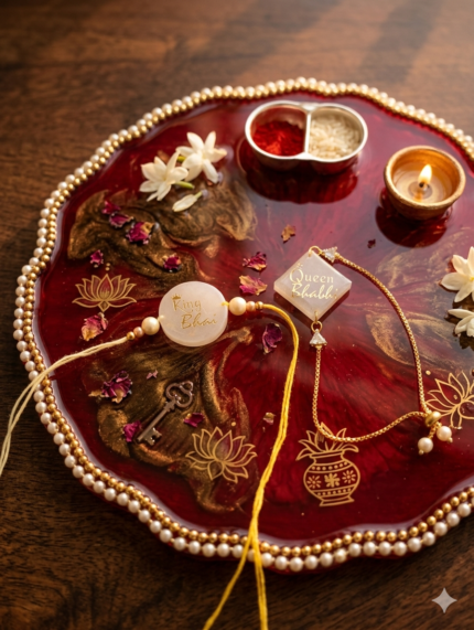 Resin pair rakhi