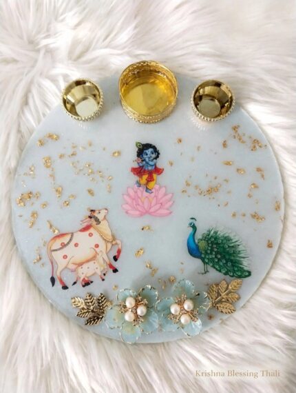 Krishna blessing thali